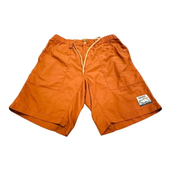 HUMAN MADE Polar Bear Graphic Shorts Orange Drawstring Button Fly Men's L